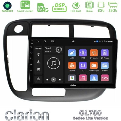 Clarion GL700 Lite Series 8Core Android11 2+32GB Honda Civic 1995-2001 Navigation Multimedia Tablet 9" Με Carplay & Android Auto