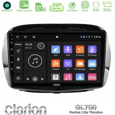 Clarion GL700 Lite Series 8Core Android11 2+32GB Honda FR-V 2004-2009 Navigation Multimedia Tablet 10" Με Carplay & Android Auto