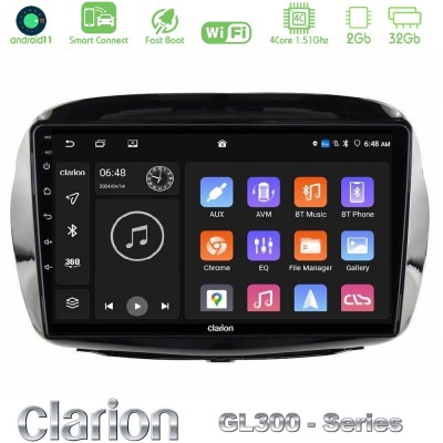 Clarion GL300 Series 4Core Android11 2+32GB Honda FR-V 2004-2009 Navigation Multimedia Tablet 10" Με Carplay & Android Auto