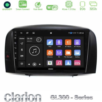 Clarion GL300 Series 4Core Android11 2+32GB Hyundai Sonata 2005-2009 Navigation Multimedia Tablet 10" Με Carplay & Android Auto