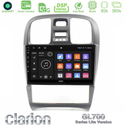 Clarion GL700 Lite Series 8Core Android11 2+32GB Hyundai Sonata 2001-2005 Navigation Multimedia Tablet 9" Με Carplay & Android A