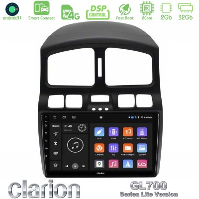 Clarion GL700 Lite Series 8Core Android11 2+32GB Hyundai Santa Fe 2000-2006 Navigation Multimedia Tablet 9" Με Carplay & Android