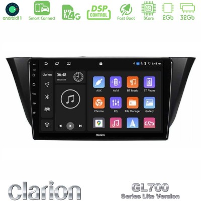 Clarion GL700 Lite Series 8Core Android11 2+32GB Iveco Daily 2014-2025 Navigation Multimedia Tablet 9" Με Carplay & Android Auto
