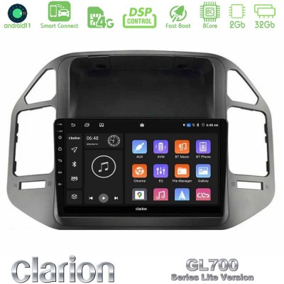 Clarion GL700 Lite Series 8Core Android11 2+32GB Mitsubishi Pajero 2002-2006 Navigation Multimedia Tablet 9" Με Carplay & Androi