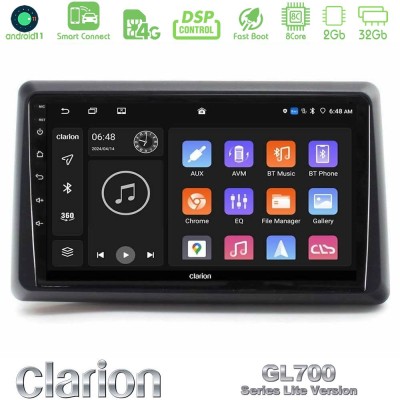 Clarion GL700 Lite Series 8Core Android11 2+32GB Renault Express 2020-2025 Navigation Multimedia Tablet 9" Με Carplay & Android 