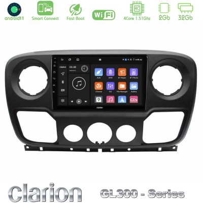 Clarion GL300 Series 4Core Android11 2+32GB Renault/Nissan/Opel Navigation Multimedia Tablet 10" Με Carplay & Android Auto