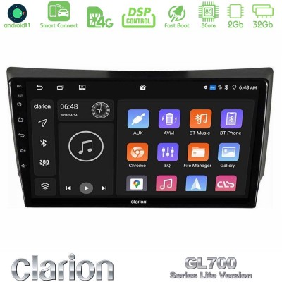 Clarion GL700 Lite Series 8Core Android11 2+32GB Ssangyong Rexton 2002-2006 Navigation Multimedia Tablet 9" Με Carplay & Android