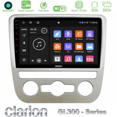Clarion GL300 Series 4Core Android11 2+32GB VW Scirocco 2008 – 2014 Navigation Multimedia Tablet 9" Με Carplay & Android Auto