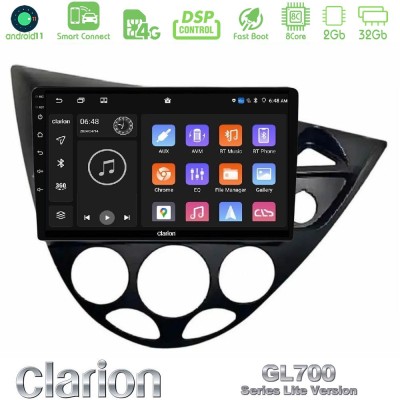 Clarion GL700 Lite Series 8Core Android11 2+32GB Ford Focus 1999-2004 (RHD) Navigation Multimedia Tablet 9" Με Carplay & Android
