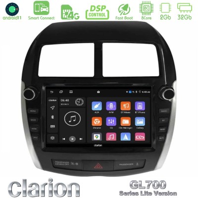 Clarion GL700 Lite Series 8Core Android11 2+32GB Mitsubishi ASX 2013-2018 Navigation Multimedia Tablet 9" Με Carplay & Android A