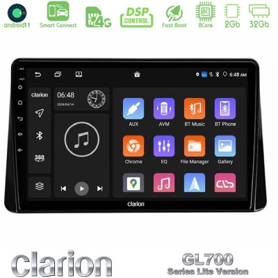 Clarion GL700 Lite Series 8Core Android11 2+32GB Mitsubishi Eclipse Cross 2018-2023 Navigation Multimedia Tablet 9" Με Carplay &