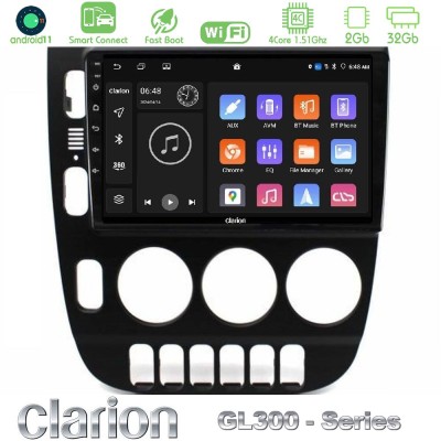 Clarion GL300 Series 4Core Android11 2+32GB Mercedes ML Class (W163) 1998-2005 Navigation Multimedia Tablet 9" Με Carplay & Andr