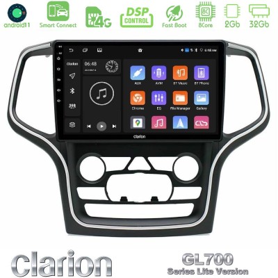 Clarion GL700 Lite Series 8Core Android11 2+32GB Jeep Grand Cherokee 2014-2020 Navigation Multimedia Tablet 10" Με Carplay & And
