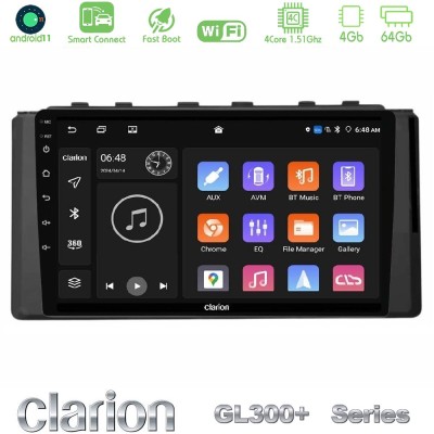 Clarion GL300+ Series 4Core Android11 4+64GB Subaru BRZ / Toyota GR86 2022- Navigation Multimedia Tablet 9"
