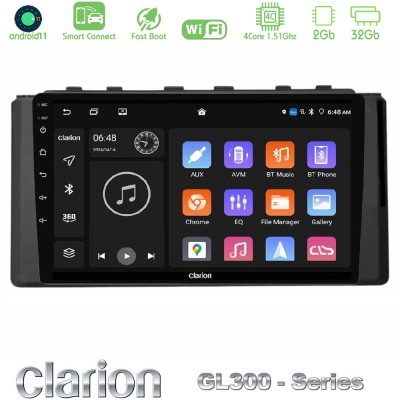 Clarion GL300 Series 4Core Android11 2+32GB Subaru BRZ / Toyota GR86 2022- Navigation Multimedia Tablet 9" Με Carplay & Android 