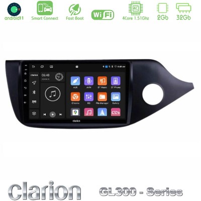 Clarion GL300 Series 4Core Android11 2+32GB Kia Cee’d/ProCeed 2013-2017 RHD Navigation Multimedia Tablet 9" Με Carplay & Android