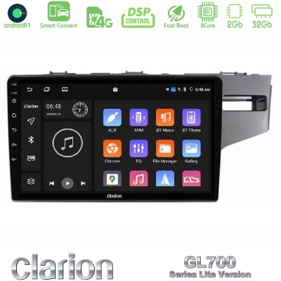 Clarion GL700 Lite Series 8Core Android11 2+32GB Honda Jazz 2013-2020 RHD Navigation Multimedia Tablet 9" Με Carplay & Android A