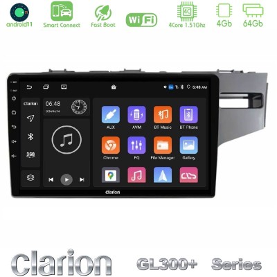Clarion GL300+ Series 4Core Android11 4+64GB Honda Jazz 2013-2020 RHD Navigation Multimedia Tablet 9"
