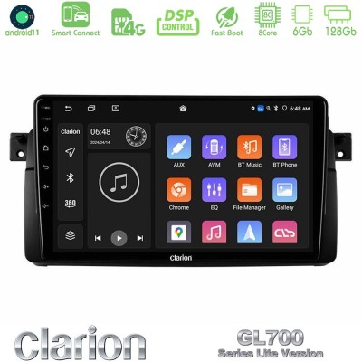 Clarion GL700 Lite Series 8Core Android11 6+128GB BMW E46 Navigation Multimedia Tablet 9" Με Carplay & Android Auto