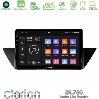 Clarion GL700 Lite Series 8Core Android11 6+128GB BMW Χ1 E84 Navigation Multimedia Tablet 10" Με Carplay & Android Auto