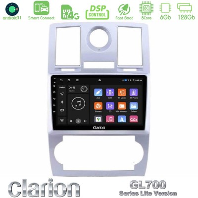 Clarion GL700 Lite Series 8Core Android11 6+128GB Chrysler 300C Navigation Multimedia Tablet 9" Με Carplay & Android Auto
