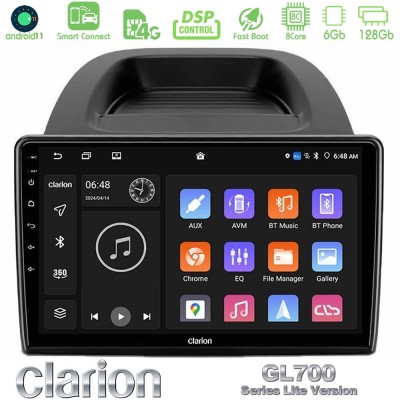 Clarion GL700 Lite Series 8Core Android11 6+128GB Ford Ecosport 2018-2020 Navigation Multimedia Tablet 10" Με Carplay & Android 