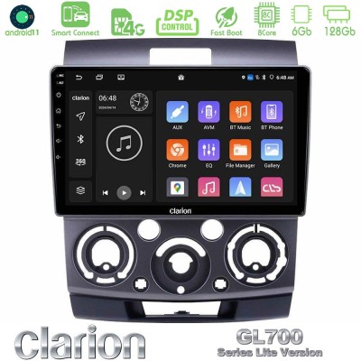 Clarion GL700 Lite Series 8Core Android11 6+128GB Ford Ranger/Mazda BT50 Navigation Multimedia Tablet 9" Με Carplay & Android Au