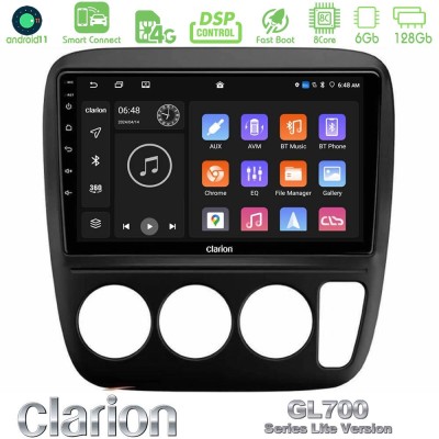 Clarion GL700 Lite Series 8Core Android11 6+128GB Honda CRV 1997-2001 Navigation Multimedia Tablet 9" Με Carplay & Android Auto