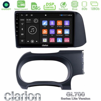 Clarion GL700 Lite Series 8Core Android11 6+128GB Hyundai i10 Navigation Multimedia Tablet 9" Με Carplay & Android Auto