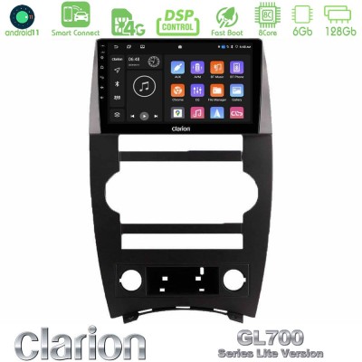 Clarion GL700 Lite Series 8Core Android11 6+128GB Jeep Commander 2007-2008 Navigation Multimedia Tablet 9" Με Carplay & Android 