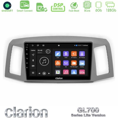 Clarion GL700 Lite Series 8Core Android11 6+128GB Jeep Grand Cherokee 2005-2007 Navigation Multimedia Tablet 10" Με Carplay & An