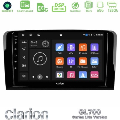 Clarion GL700 Lite Series 8Core Android11 6+128GB Mercedes ML/GL Class Navigation Multimedia Tablet 9" Με Carplay & Android Auto