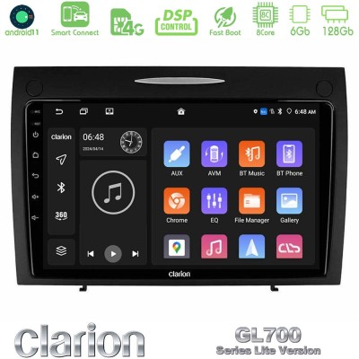 Clarion GL700 Lite Series 8Core Android11 6+128GB Mercedes SLK Class Navigation Multimedia Tablet 9" Με Carplay & Android Auto