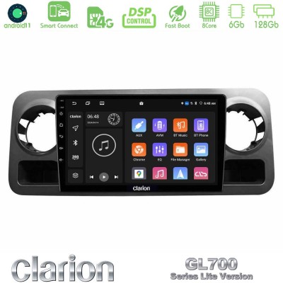 Clarion GL700 Lite Series 8Core Android11 6+128GB Mercedes Sprinter W907 Navigation Multimedia Tablet 10" Με Carplay & Android A