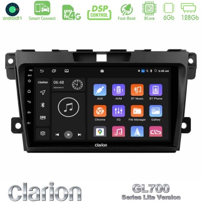 Clarion GL700 Lite Series 8Core Android11 6+128GB Mazda CX-7 2007-2011 Navigation Multimedia Tablet 9" Με Carplay & Android Auto
