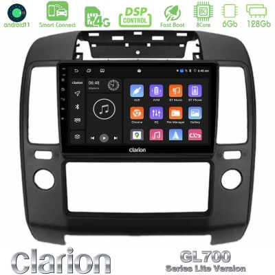 Clarion GL700 Lite Series 8Core Android11 6+128GB Nissan Navara Navigation Multimedia Tablet 9" Με Carplay & Android Auto
