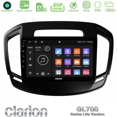 Clarion GL700 Lite Series 8Core Android11 6+128GB Opel Insignia 2014-2017 Navigation Multimedia Tablet 9" Με Carplay & Android A