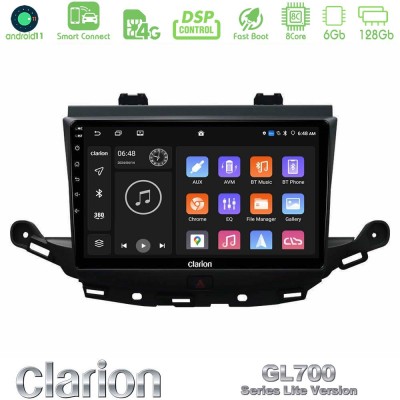 Clarion GL700 Lite Series 8Core Android11 6+128GB Opel Astra K 2015-2019 Navigation Multimedia Tablet 9" Με Carplay & Android Au