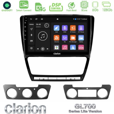 Clarion GL700 Lite Series 8Core Android11 6+128GB Skoda Octavia 5 Navigation Multimedia Tablet 10" Με Carplay & Android Auto
