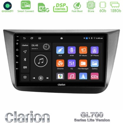 Clarion GL700 Lite Series 8Core Android11 6+128GB Seat Altea 2004-2015 Navigation Multimedia Tablet 9" Με Carplay & Android Auto