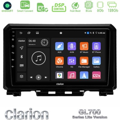 Clarion GL700 Lite Series 8Core Android11 6+128GB Suzuki Jimny 2018-2022 Navigation Multimedia Tablet 9" Με Carplay & Android Au