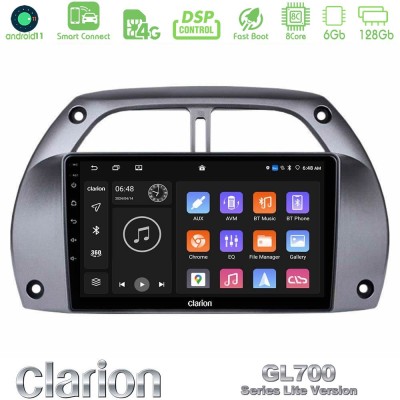 Clarion GL700 Lite Series 8Core Android11 6+128GB Toyota RAV4 2001 - 2006 Navigation Multimedia Tablet 9" Με Carplay & Android A