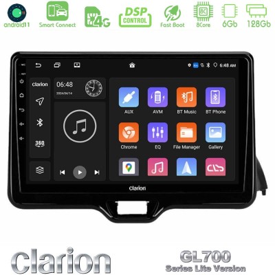 Clarion GL700 Lite Series 8Core Android11 6+128GB Toyota Yaris 2020- Navigation Multimedia Tablet 10" Με Carplay & Android Auto