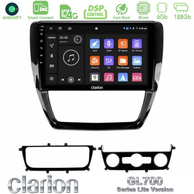 Clarion GL700 Lite Series 8Core Android11 6+128GB VW Jetta Navigation Multimedia Tablet 10" Με Carplay & Android Auto