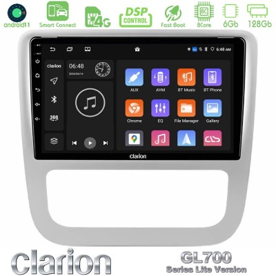 Clarion GL700 Lite Series 8Core Android11 6+128GB VW Scirocco / Eos Navigation Multimedia Tablet 9" Με Carplay & Android Auto