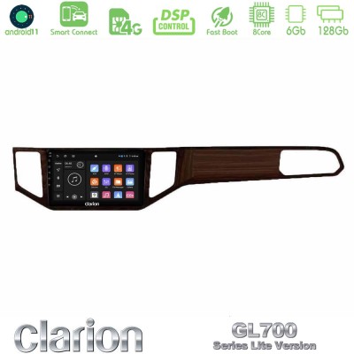 Clarion GL700 Lite Series 8Core Android11 6+128GB VW Sportsvan 2014-2020 Navigation Multimedia Tablet 9" (Ξύλινη απόχρωση) Με Ca