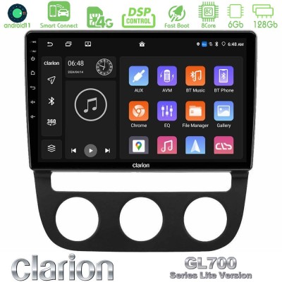 Clarion GL700 Lite Series 8Core Android11 6+128GB VW Jetta Navigation Multimedia Tablet 10" Με Carplay & Android Auto
