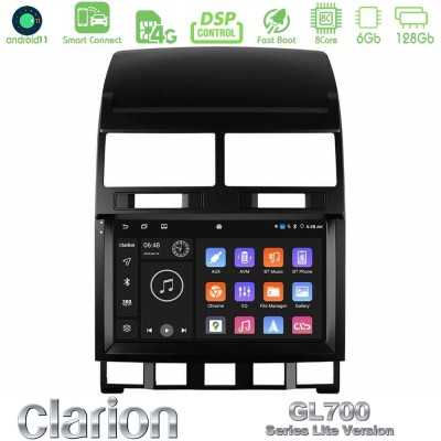 Clarion GL700 Lite Series 8Core Android11 6+128GB VW Touareg 2002 – 2010 Navigation Multimedia Tablet 9" Με Carplay & Android Au