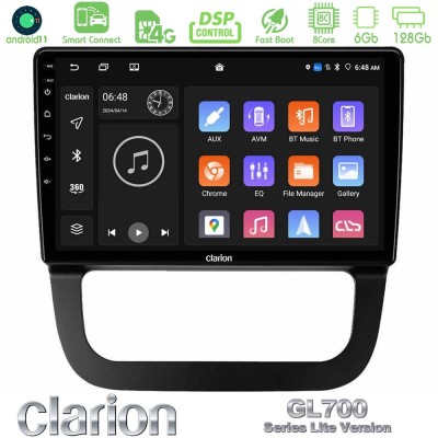Clarion GL700 Lite Series 8Core Android11 6+128GB VW Jetta Navigation Multimedia Tablet 10" Με Carplay & Android Auto