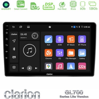 Clarion GL700 Lite Series 8Core Android11 6+128GB VW Passat Navigation Multimedia Tablet 9" Με Carplay & Android Auto